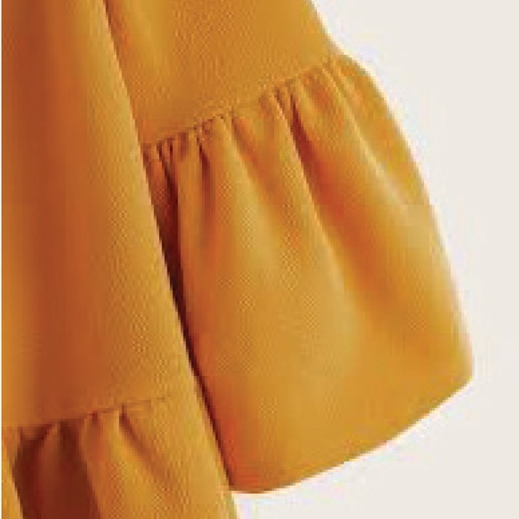 SHIEN Flounce Sleeve Babydoll Peplum Blouse, M - Picture 3 of 8